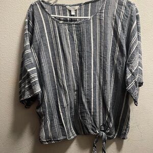 Striped Gray Women's Top